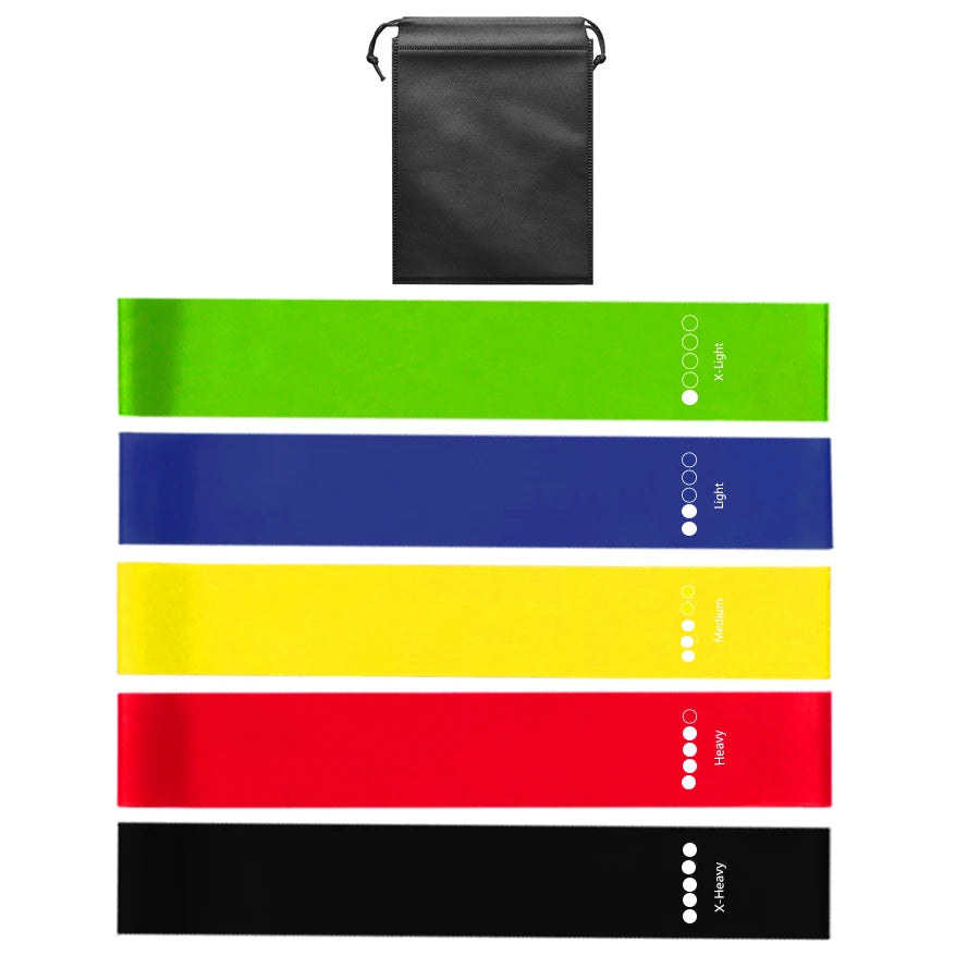 Yoga Sport Exercise Elastic Fitness Bands Ideal For Home 5 Different Levels Resistance Bands Pilates Crossfit Workout Equipment