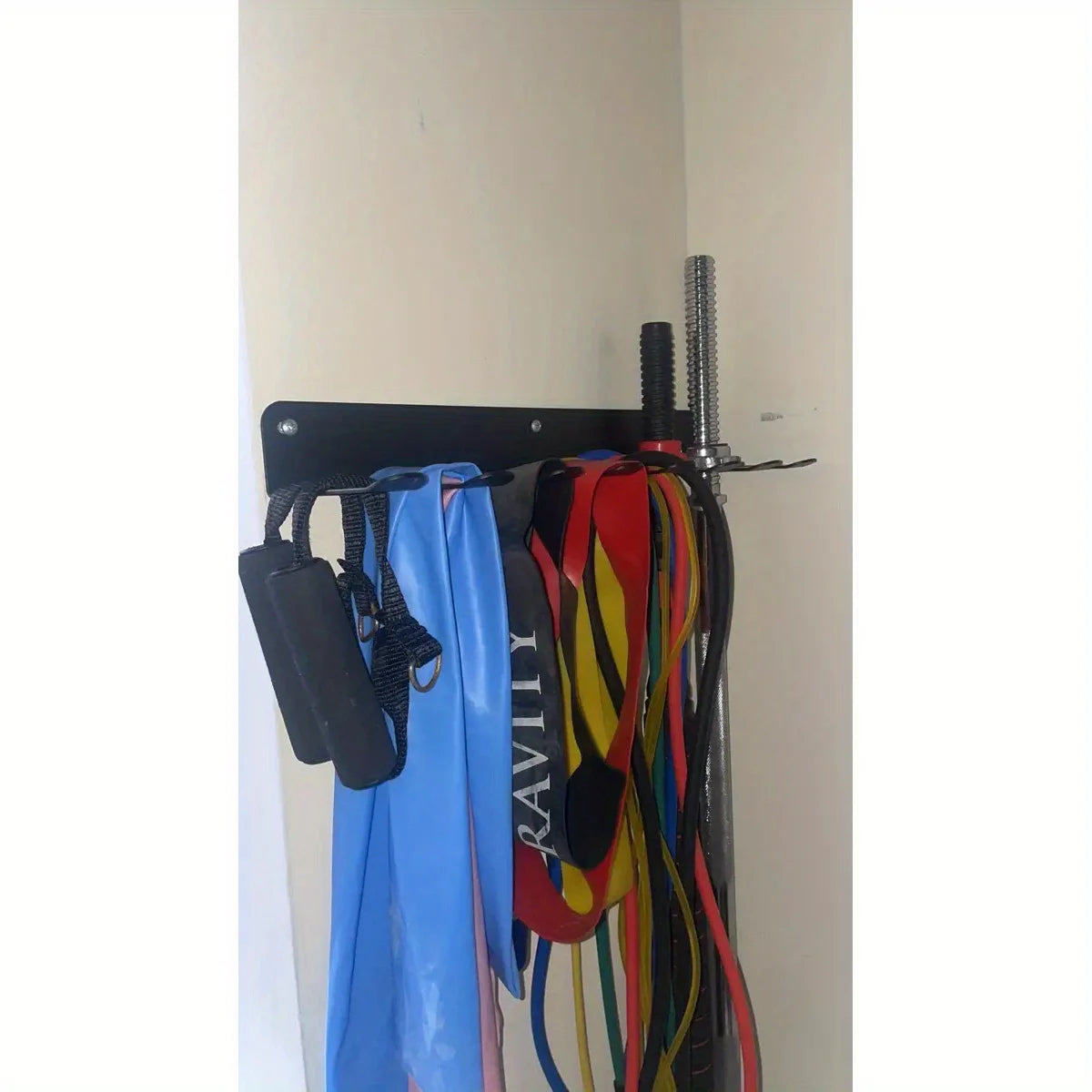 1pc [Fitness Equipment Organizer] Multifunctional Black Iron Wall-Mounted Fitness Equipment Organizer - Perfect Gift for Home