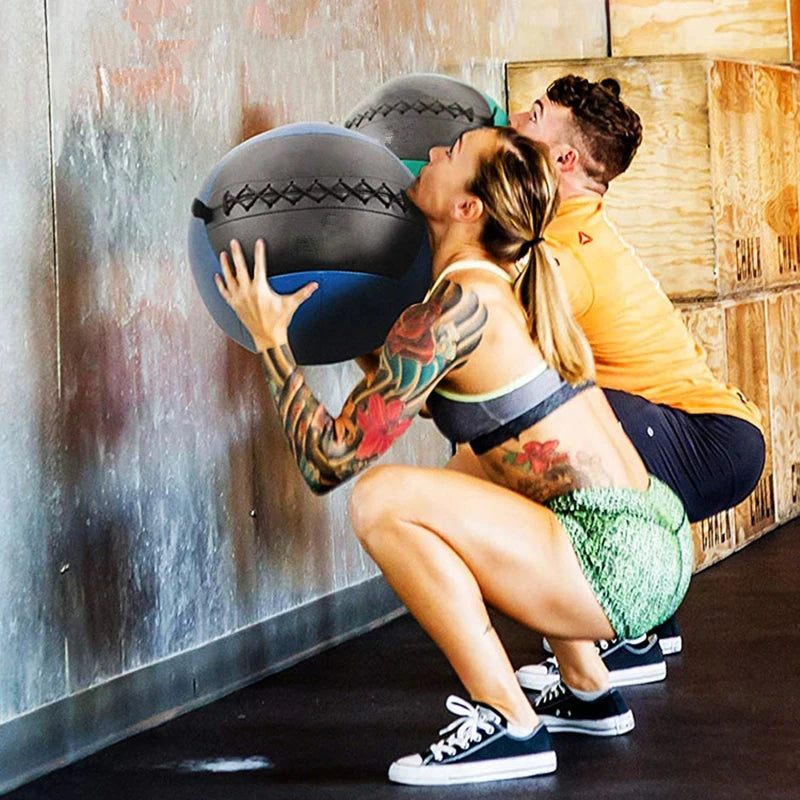 Medicine Ball Fitness Wall Ball Weight Ball Environmental Protection Empty Soft Medicine Ball Binaural Yoga Boxing Home Gravity