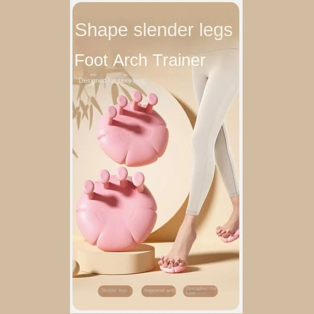 Fitness Toes Training Foot Arch Trainer Anti-Slip Leg Shaping Exerciser Yoga Muscle Relaxing Massage Auxiliary Gym Sports