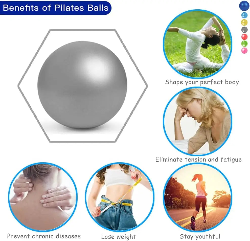 25cm Pilates Ball Explosion Proof Yoga Core Ball Indoor Balance Fitness Ball Pilates Yoga Fitness Equipment
