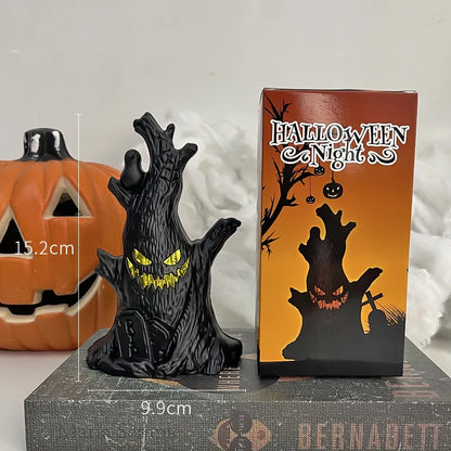 Halloween Decoration Ghost Tree Led Night Glow Ghost Lantern Ghost Face Tree Stump Lantern Festival Atmosphere Horror Decoration